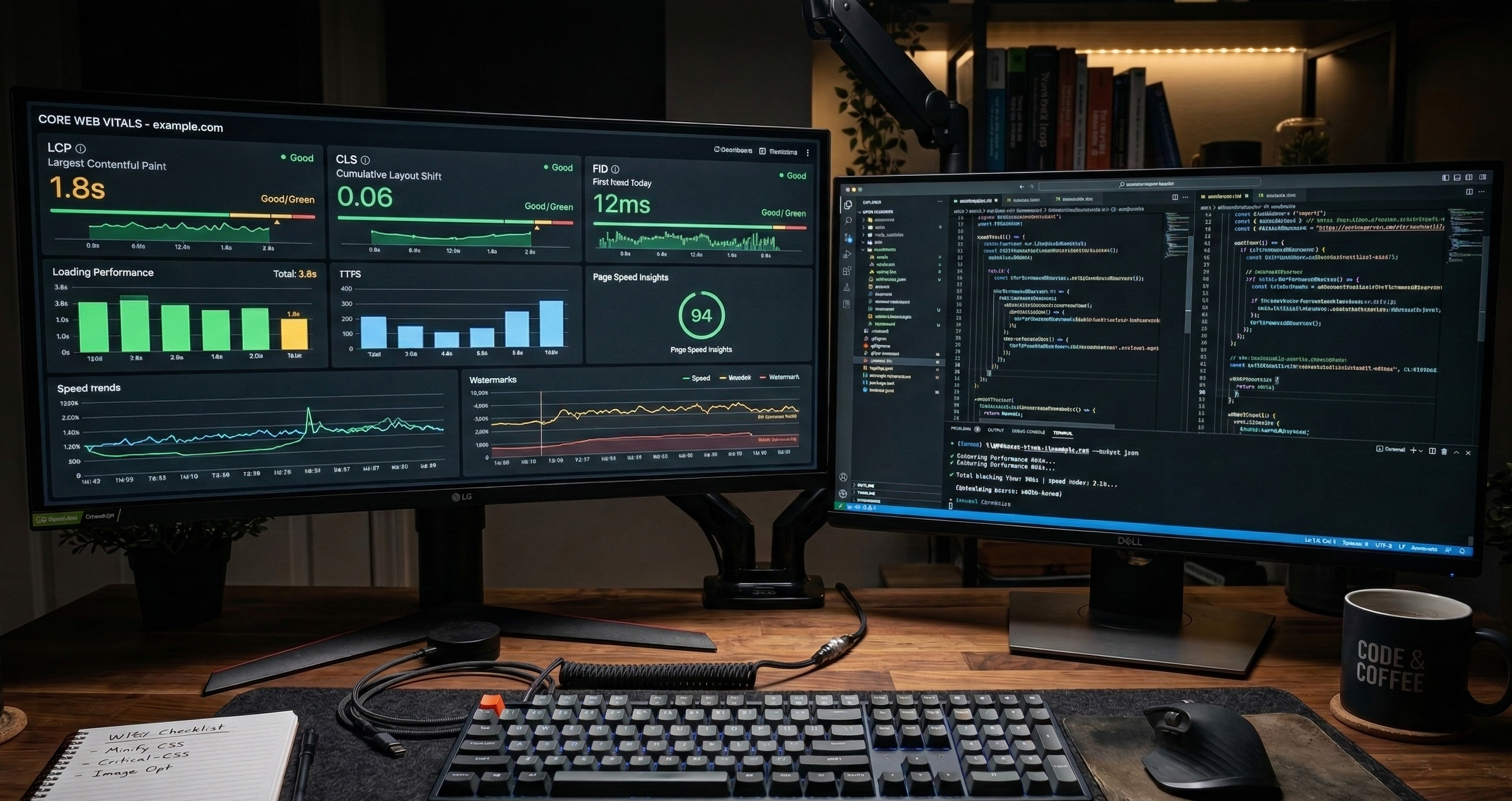 Developer improving code and website speed